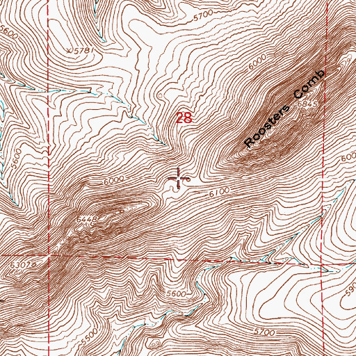 Topographic Map of Modoc Number Six Mine, NV