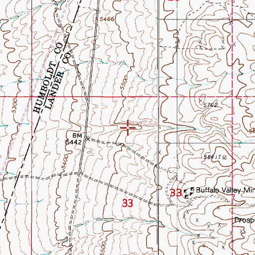 Topographic Map of Honeycomb Mine, NV