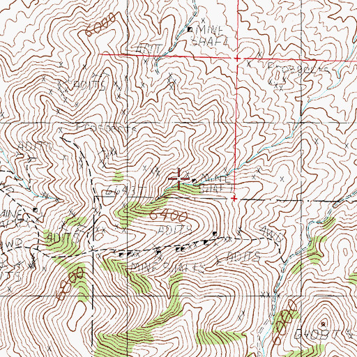 Topographic Map of Mountain View Mine, NV