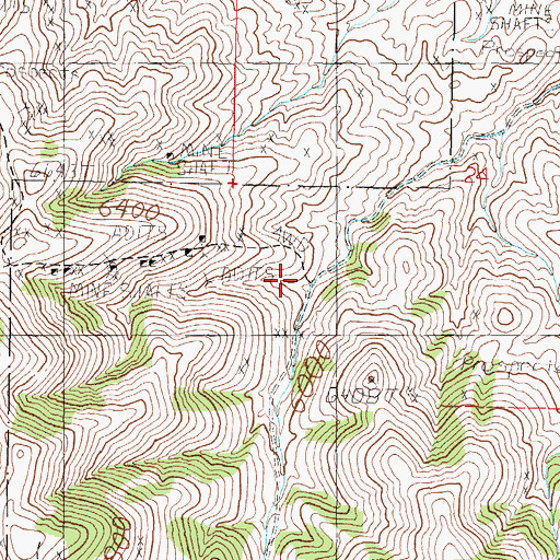 Topographic Map of Granite Mine, NV