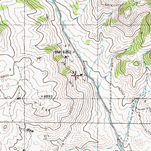 Topographic Map of Silver Chief Mine, NV