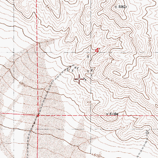 Topographic Map of Silver King Mine, NV