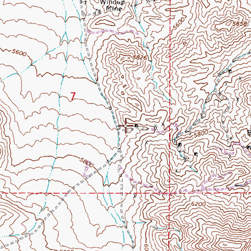 Topographic Map of Atom Lorna Mine, NV