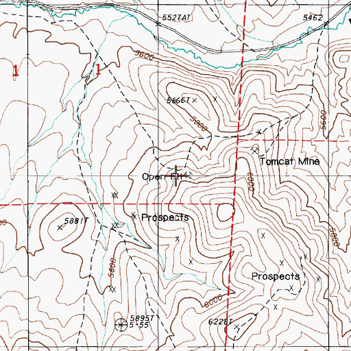 Topographic Map of Rufan Mine, NV