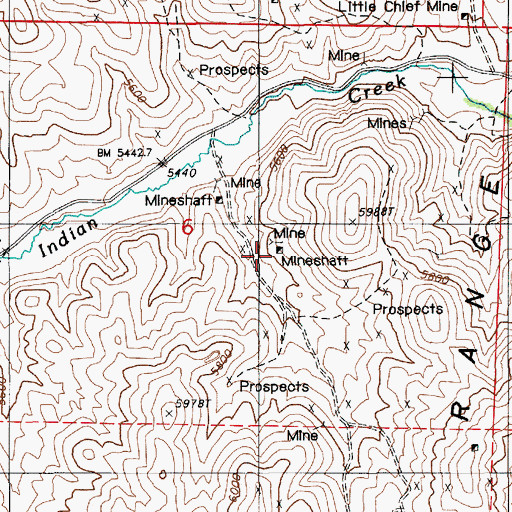 Topographic Map of Silver Sides Mine, NV