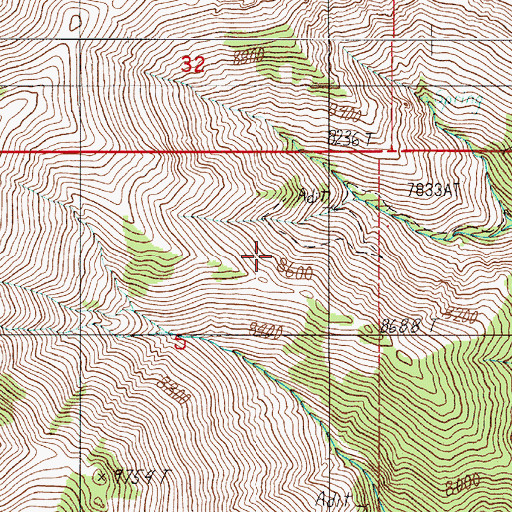 Topographic Map of Birch Creek Mining District, NV