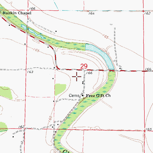 Topographic Map of KXFE-FM (Dumas), AR