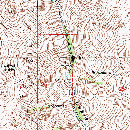 Topographic Map of Celestine O'Neal Mine, NV