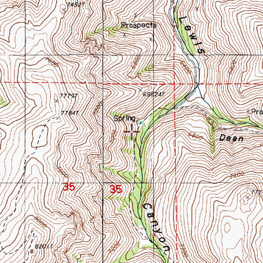 Topographic Map of Dusang and Logan Mine, NV