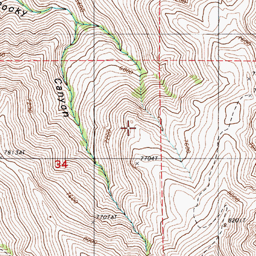 Topographic Map of Gold and Silver Circle Mine, NV