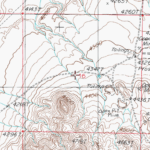Topographic Map of Mineral Basin Mining District, NV