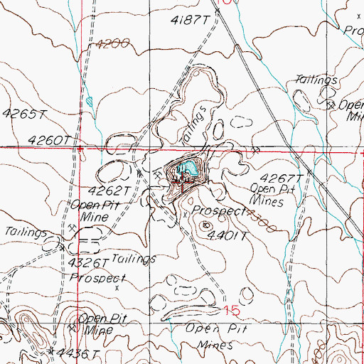 Topographic Map of Segerstrom-Heizer Mine, NV
