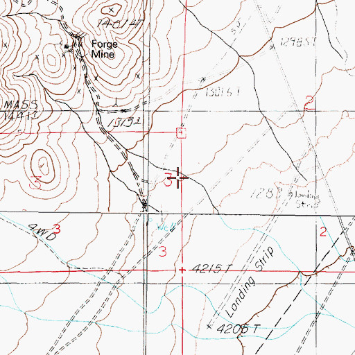 Topographic Map of Gold Coin Mine, NV