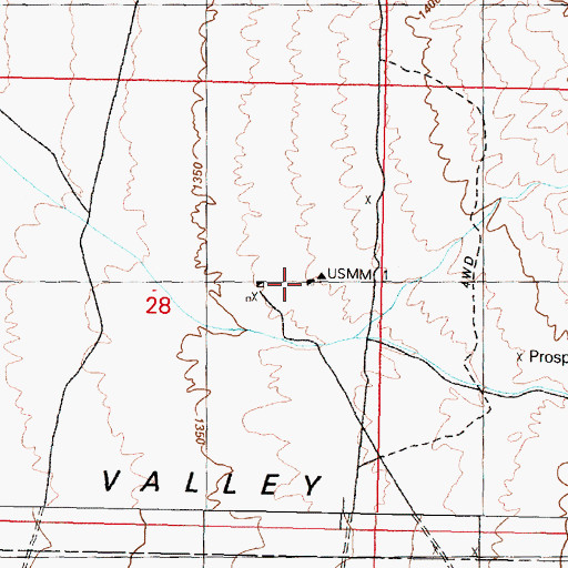Topographic Map of Copper King Mine, NV