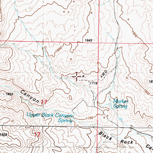 Topographic Map of Esther Mine, NV