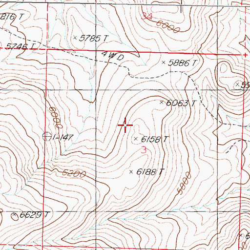 Topographic Map of Velvet Mining District, NV