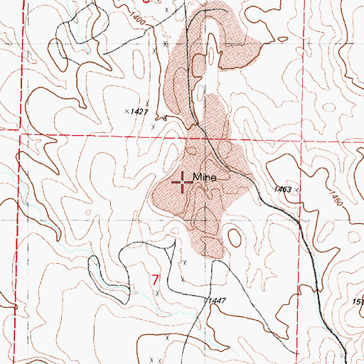 Topographic Map of Antelope Basin Mine, NV