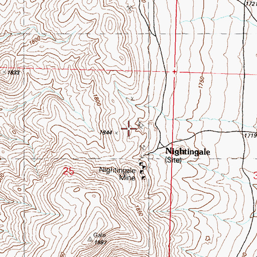 Topographic Map of High Grade Mine, NV