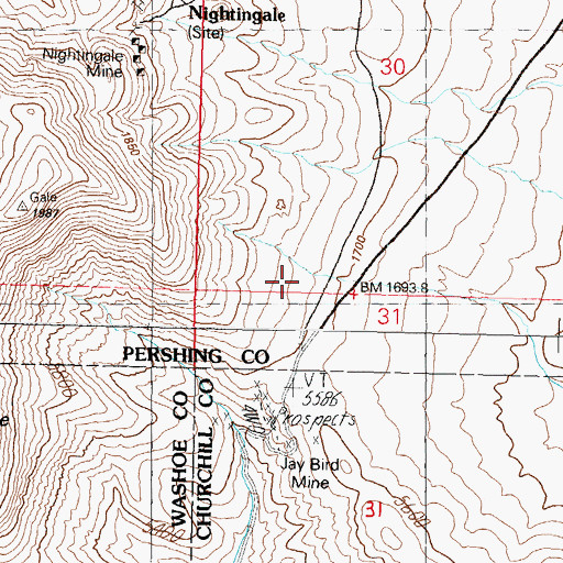 Topographic Map of Marvelous Mine, NV