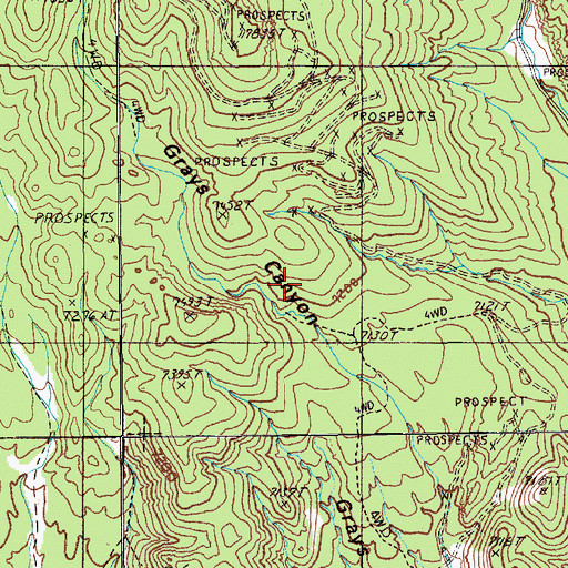 Topographic Map of Excelsior Tunnel, NV