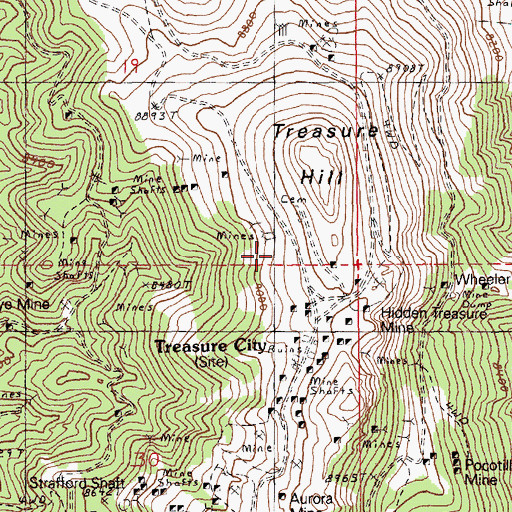 Topographic Map of Mammoth Mine, NV