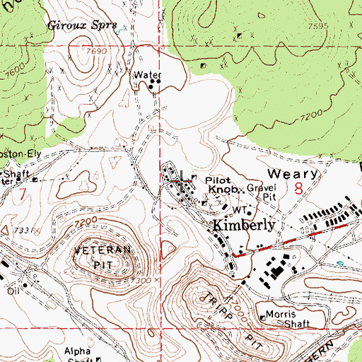 Topographic Map of Taylor Mine, NV