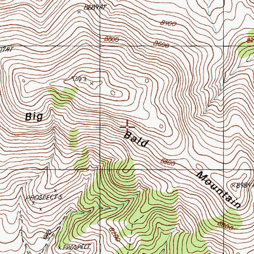 Topographic Map of Dees Antimony Mine, NV