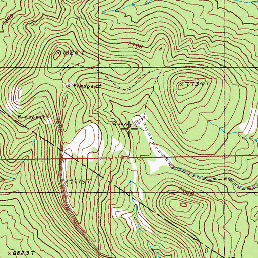 Topographic Map of Ala-Mar East Mine, NV