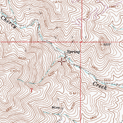 Topographic Map of Aldrich Mine, NV