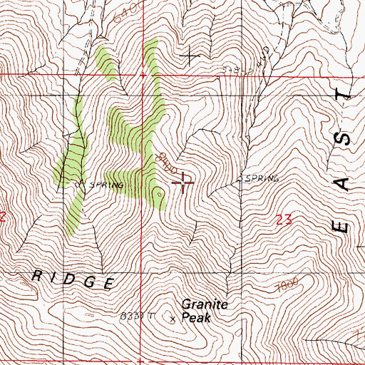 Topographic Map of Kennedy Mining District, NV