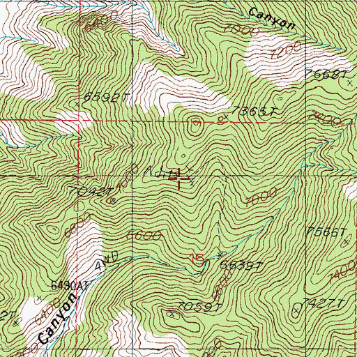 Topographic Map of Relief Mine, NV