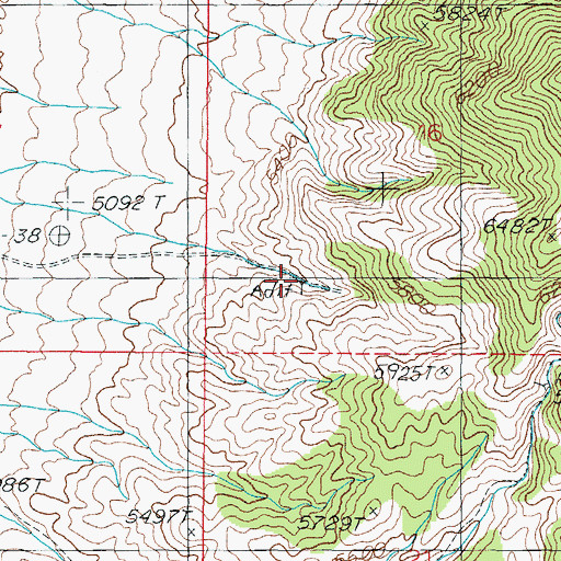 Topographic Map of Bohannon Mine, NV