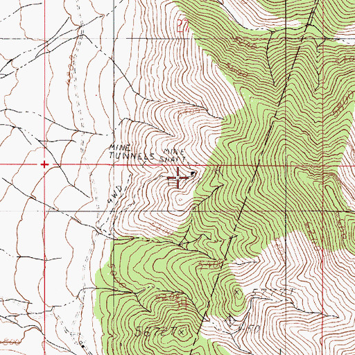Topographic Map of Jersey Valley-Rex Mines, NV