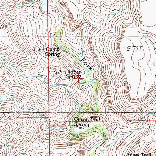 Topographic Map of Ash Timber Spring, AZ