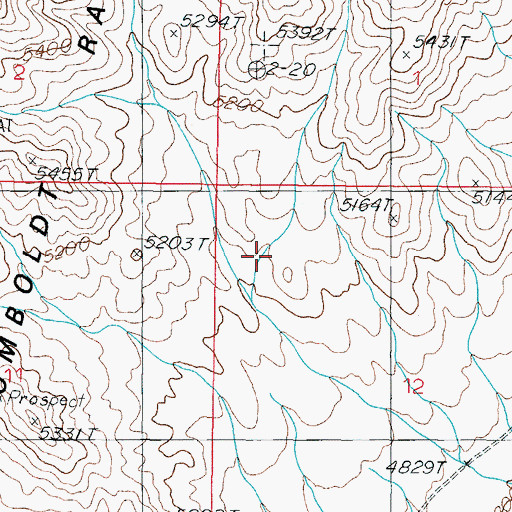 Topographic Map of Black Knob Mining District, NV