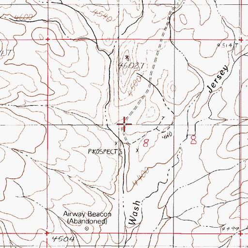 Topographic Map of Southern Zeolite Mine, NV