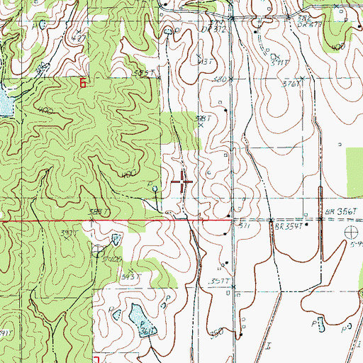 Topographic Map of KJBR-FM (Jonesboro), AR