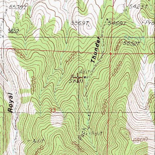 Topographic Map of Sulfur Mine, NV