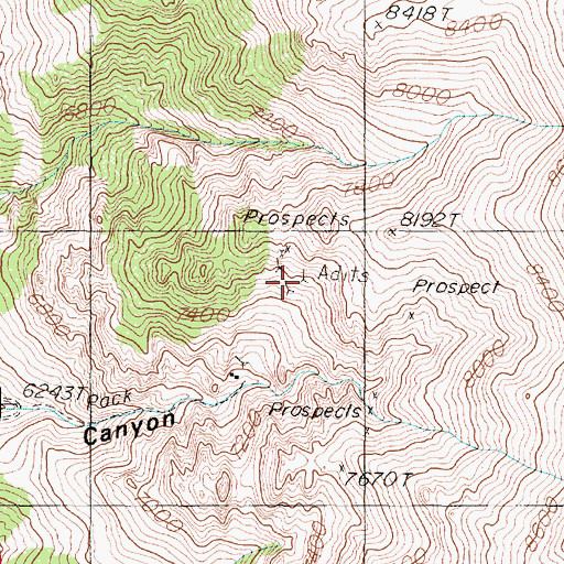 Topographic Map of McGee Mine, NV