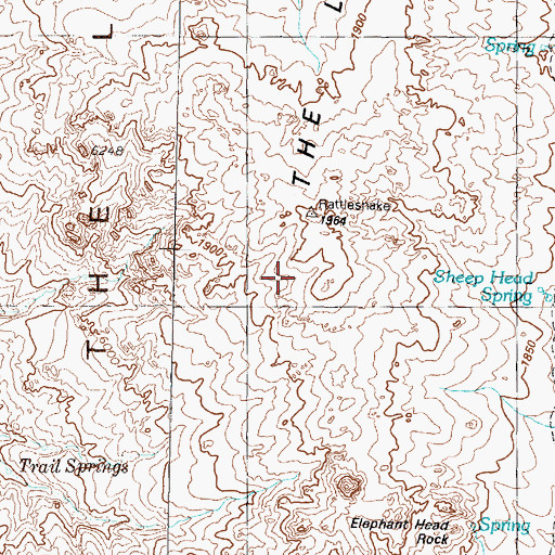 Topographic Map of Staggs Mining District, NV