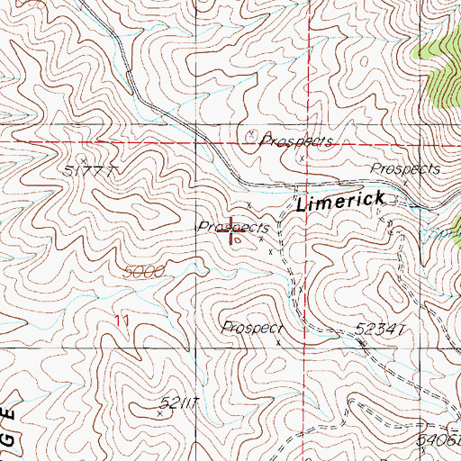 Topographic Map of Hamilton Beryl Mine, NV