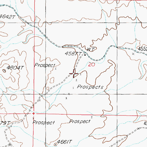 Topographic Map of Copley Mine, NV