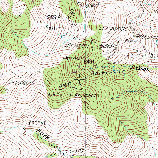 Topographic Map of Wheeler Mine, NV