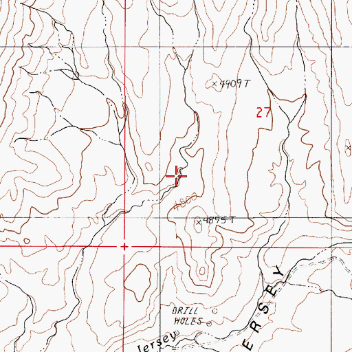 Topographic Map of Northern Zeolite Mine, NV