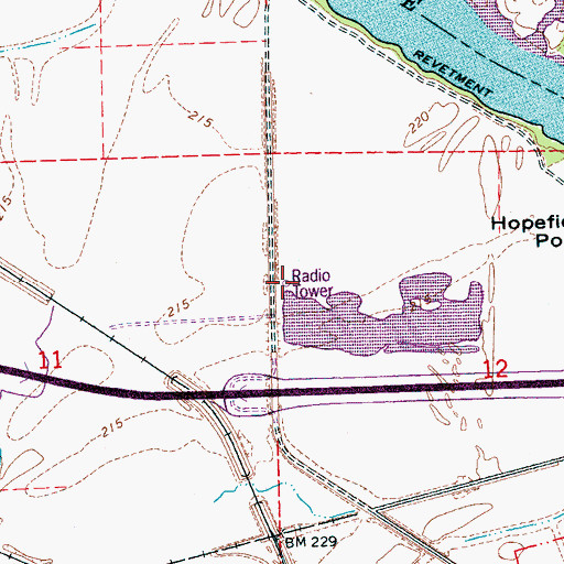 Topographic Map of KFTH-FM (Marion), AR