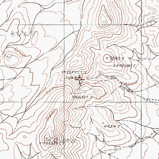 Topographic Map of Jackpot Mine, NV