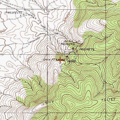 Topographic Map of Susie Mine, NV