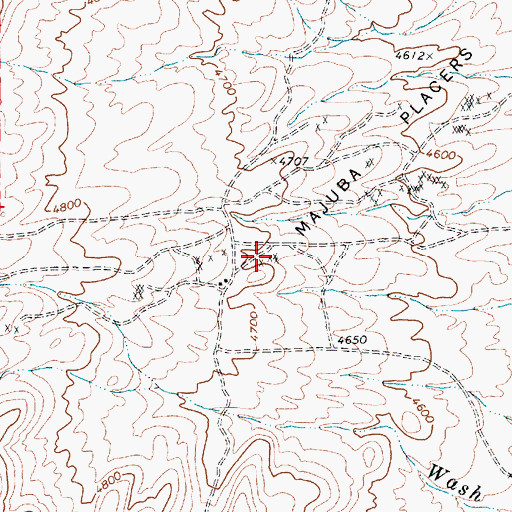 Topographic Map of Dice Mine, NV