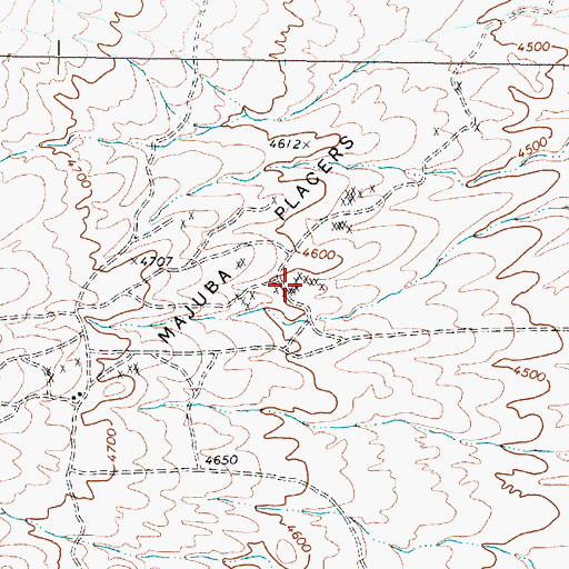 Topographic Map of Valley View Mine, NV