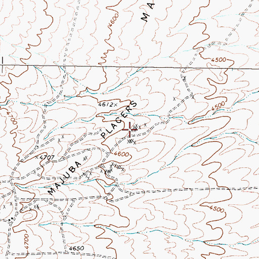 Topographic Map of Rio Grande Mine, NV